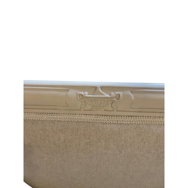 French 1940s Directoire Style Louis XVI Bergere Armchairs in Natural Linen - A Pair For Sale - Image 3 of 18