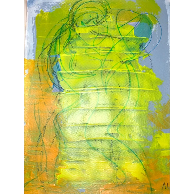 Textured acrylic paint and ink over acid free watercolor paper. COA included. A completely unique and original artwork....