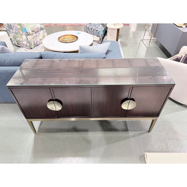 Bernhardt Bernhardt Jet Set Caviar Four Door Sideboard For Sale - Image 4 of 11
