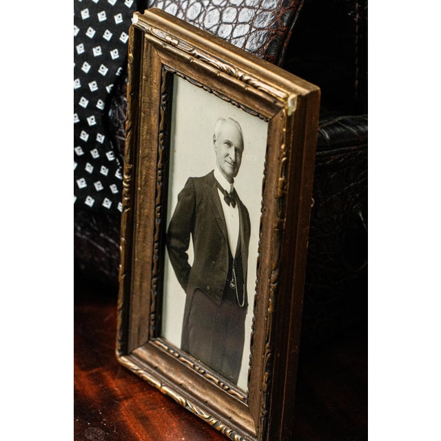 Gold Handsome Man Tuxedo Gilded Age Framed Antique Original Portrait Photograph For Sale - Image 8 of 13