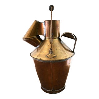 Antique Portuguese Brass Olive Oil Separator · Florencio Pires · Ponte De Sor · Alentejo · Early 20th Century For Sale