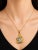 Handmade Mihail Chemiakin Slide Pendant – Seated Rat on Cheese Backdrop Crafted in 925 Sterling Silver with 22K gold...