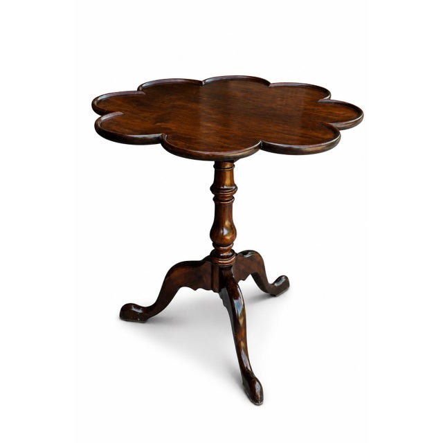 Brown George II Scalloped Edged Tripod Tilt Top Table, 1890s For Sale - Image 8 of 11