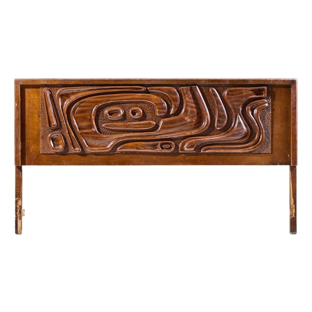 Witco Style Pulaski Oceanic Mid Century King Headboard For Sale