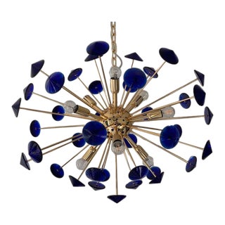 Contemporary Murano Glass Sputnik Butterfly Italian Handmade Chandelier For Sale