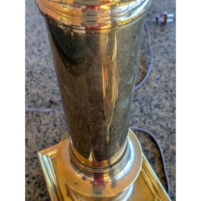 1960s Mid-Century Modern, Ming Style Brass Footed Table Lamps - a Pair For Sale - Image 15 of 18