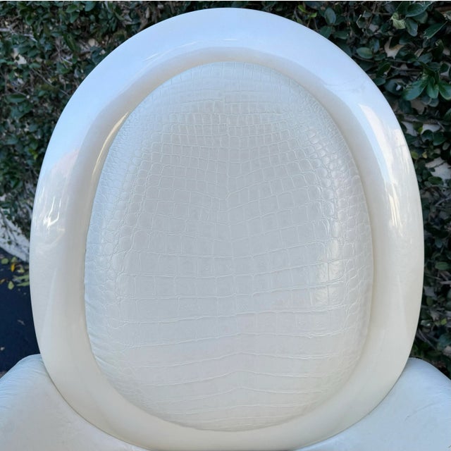 Fendi Fendi Casa Crocodile Embossed Garcia Arm Chair For Sale - Image 4 of 8