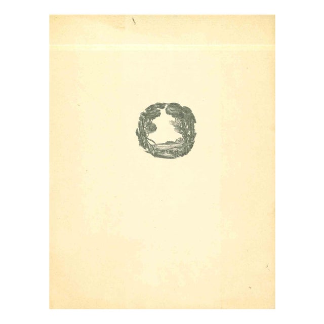 Emmanuel Gondouin, African Landscape, Original Lithograph, 1930s For Sale