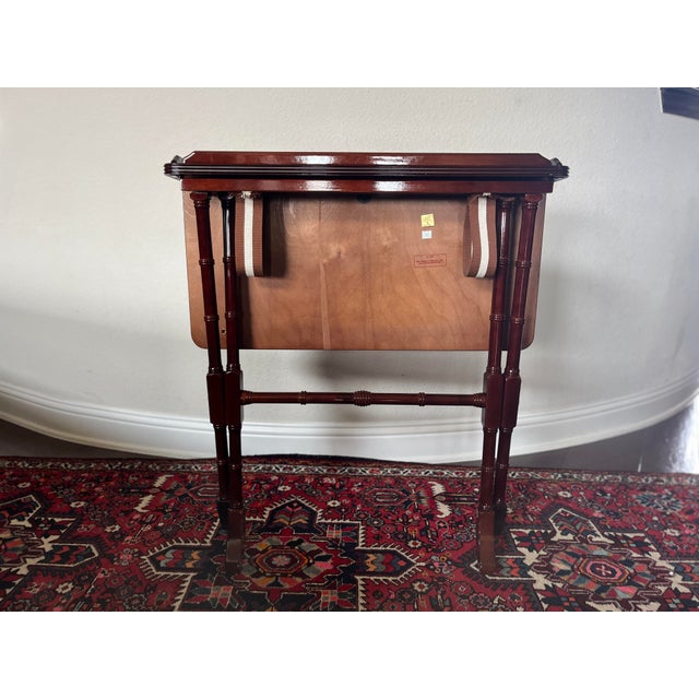 English Vintage Bombay Company Mahogany Wood Butler’s Table, Folding Table/Desk For Sale - Image 3 of 12