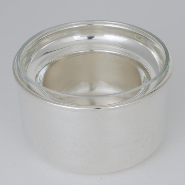 Metal St James Brazil Silver Plate and Crystal Caviar Bowl Dish Server Duo, 2 pieces For Sale - Image 7 of 12