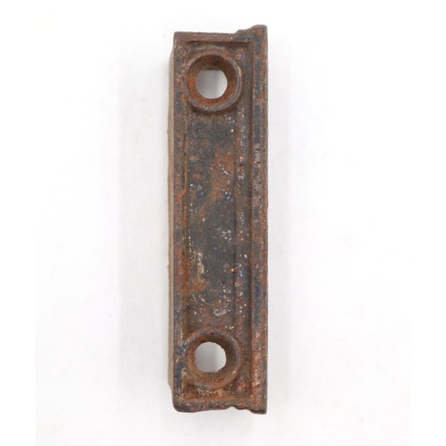 Set of Antique Cast Iron Door Rim Locks With Iron Key For Sale - Image 6 of 8