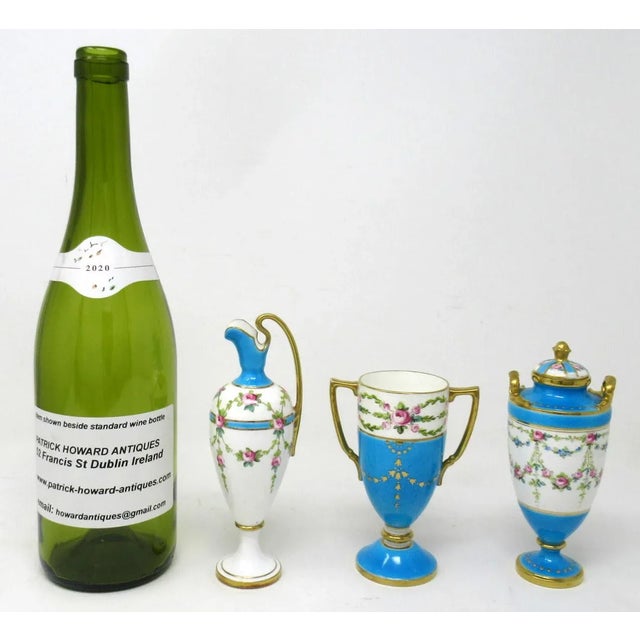 Rose Antique Minton Staffordshire Porcelain Ewer, Urn & Vase with Roses- 3 Pieces For Sale - Image 8 of 9