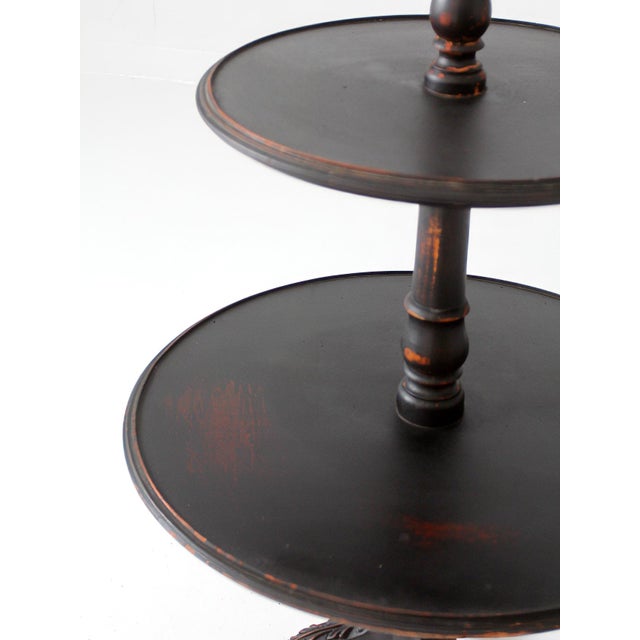 Late 19th Century Antique Victorian Tiered Stand With Claw Feet For Sale - Image 5 of 17