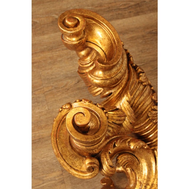 Italian Rococo Style Carved Gilt Wood Coffee Table Base For Sale - Image 12 of 13