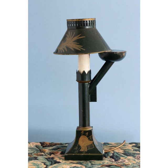 French Tole Oil Lamps, Set of 2 For Sale - Image 5 of 11