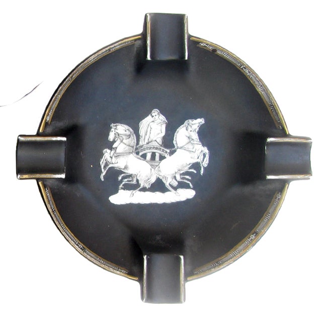 Classical Revival Style Ashtrays & Match Striker, Set of 3 For Sale - Image 4 of 9