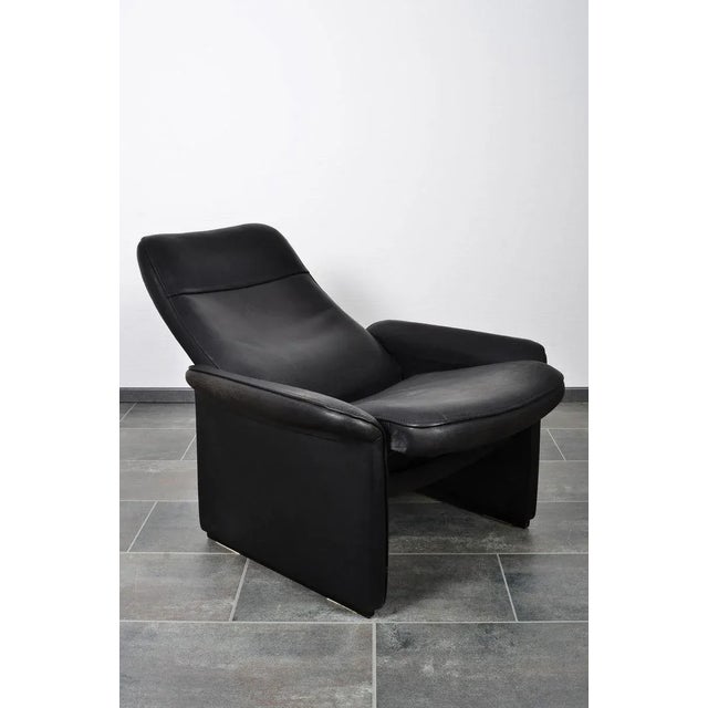 Black Black Leather DS50 Armchair from de Sede, 1980s For Sale - Image 8 of 11