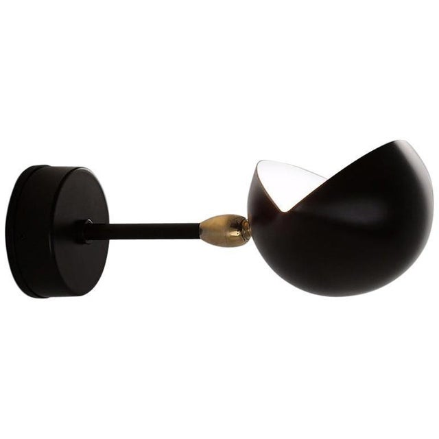 Mid-Century Modern Black Eye Wall Lamp from Serge Mouille For Sale - Image 10 of 10
