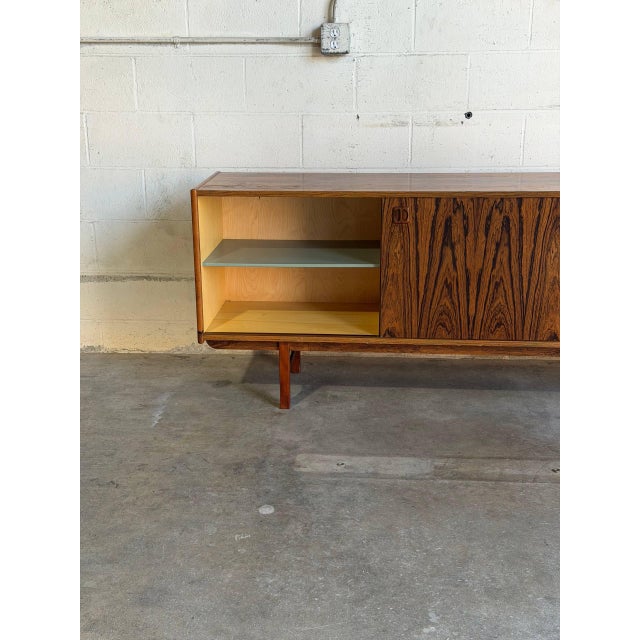 Wood Rosewood Low Credenza Sideboard in Style of Ladoga Erik Wortz Sweden Mid-Century Modern 1960s For Sale - Image 7 of 9