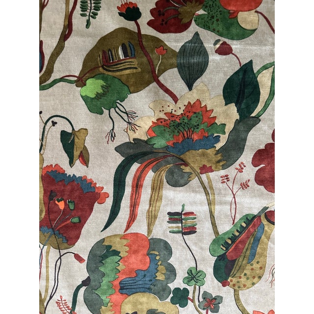 2020s Gp & J Baker California Velvet Fabric 1 Yard For Sale - Image 5 of 6