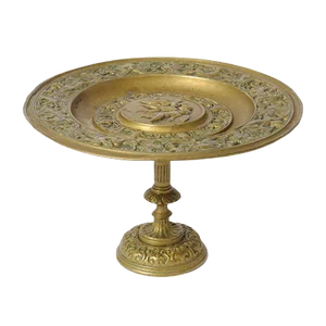 19th-Century Antique French Brass Tazza