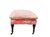 Wood Custom Cr Laine Coral Botanical Cocktail Ottoman | Luxury Designer Upholstered Coffee Table Ottoman With Turned Wood Legs & Brass Casters For Sale - Image 7 of 11