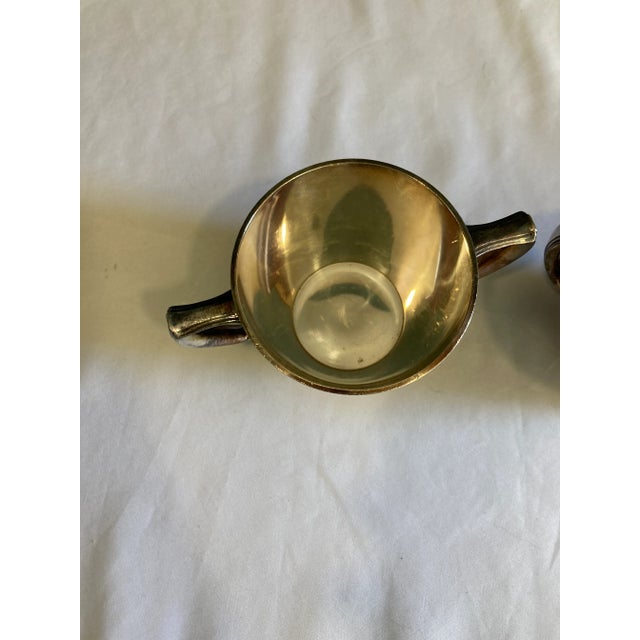 1930s 1930's F B Rogers Silver Plate Creamer & Sugar Bowl For Sale - Image 5 of 6