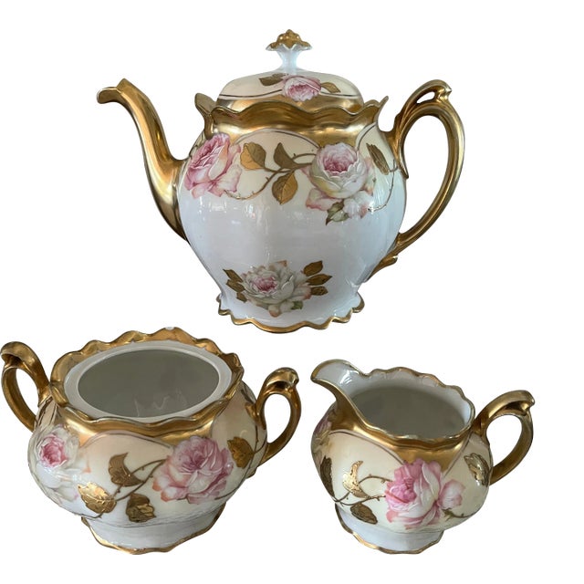 Antique Mz Austria Tea Set- 3 Pieces For Sale