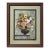 Classic Floral Still Life Wall Art With Green Mat For Sale