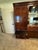 Wood Vintage Thomasville Illuminated Cherry Queen Bed Unit- Headboard, Bridge, Nightstand Armoires, & Mirror For Sale - Image 7 of 18