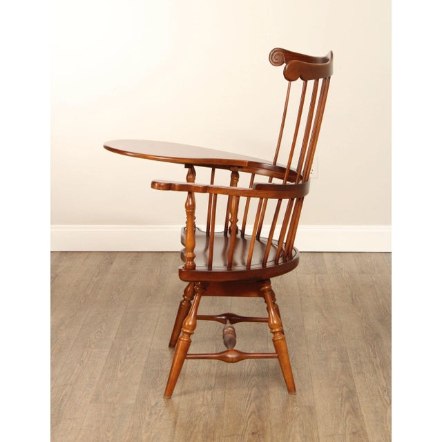 Frederick Duckloe Cherry Windsor Style Writing Armchair For Sale - Image 11 of 12