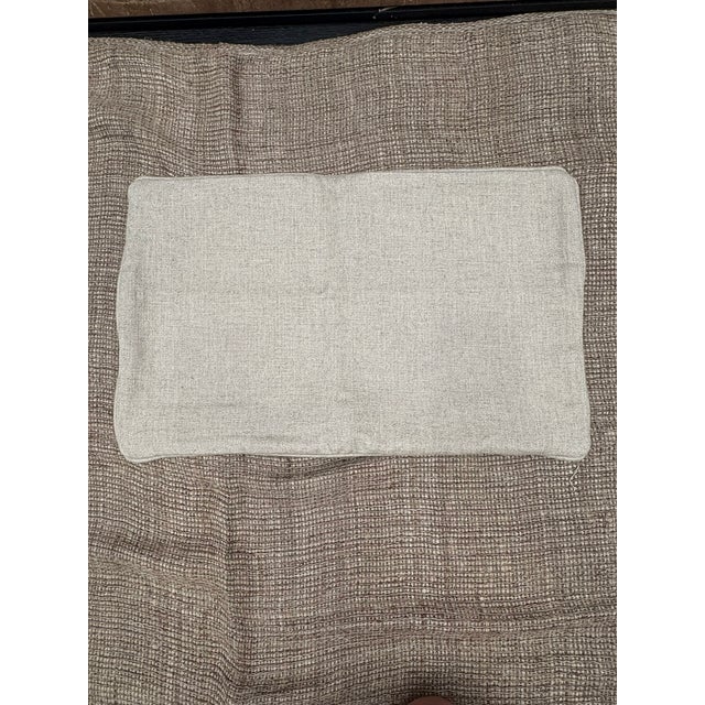 2020s Rh Restoration Hardware Custom Italian Pietro Solid Piped Lumbar Pillow Cover For Sale - Image 5 of 17
