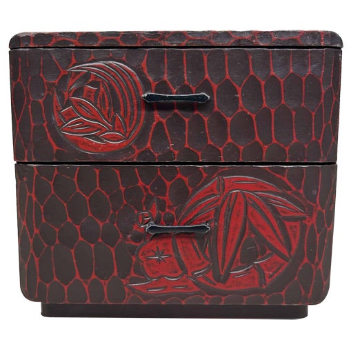 Kamakura Bori Haribako Bamboo Sewing Box, Japan, 1960s For Sale