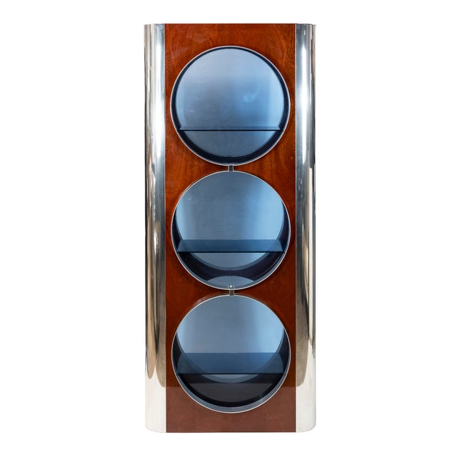 Glass Vintage Italian Showcase Bar, 1980s For Sale - Image 7 of 8