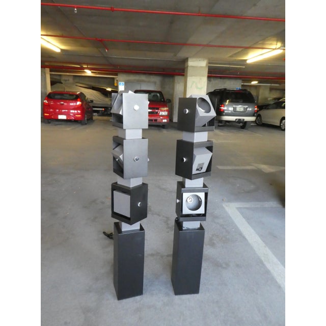 Metal Irving Richards Arteluce Swivel Floor Lamps Restored - a Pair For Sale - Image 7 of 12