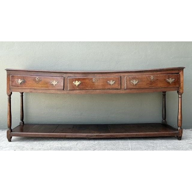 Vintage 18th Century Distressed Plank Console Table For Sale In West Palm - Image 6 of 14
