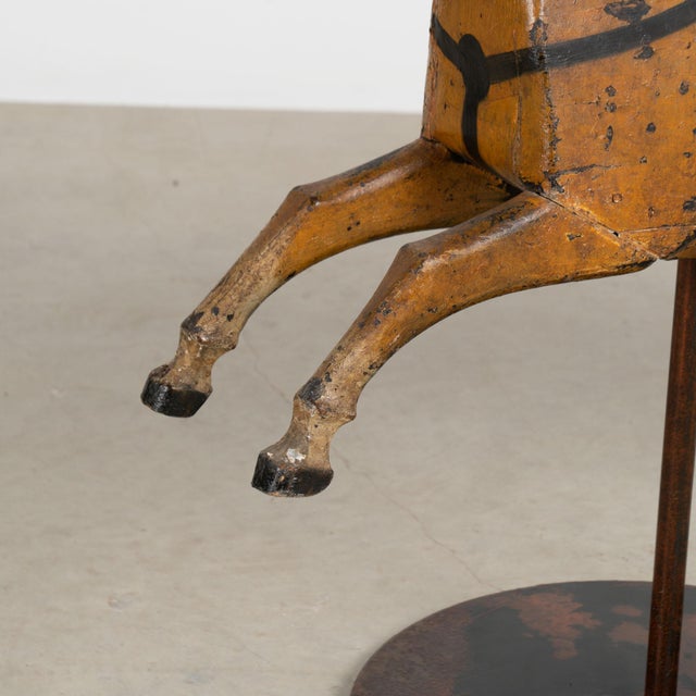 Mid 19th Century Swedish Original Painted Pine Small Carousel Horse For Sale - Image 6 of 14