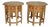 1990s Royal Mandala Inlay Octagonal End Tables - Set of 2 For Sale