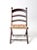 This late 19th century Victorian folding chair has a gracefully curved wood frame, three-slat back, turned stretchers, and...
