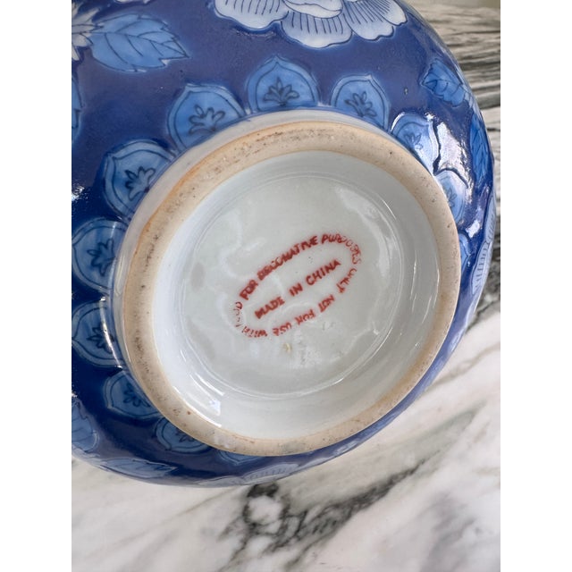 Vintage Vibrant Blue & White Imari Style Decorative Bowl For Sale - Image 12 of 16