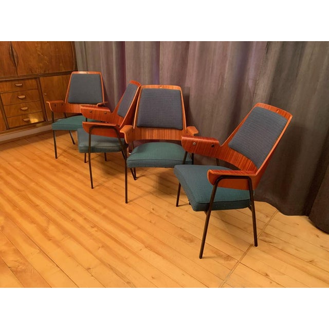 Club Chairs in the style of Hanno Von Gustedt, 1960s, Set of 4 For Sale - Image 15 of 18