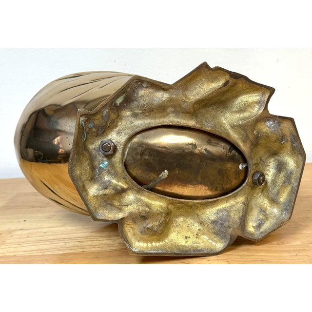 Large Polished Brass Nautilus Shell Vase by Sarreid, Spain, Circa 1970s For Sale In West Palm - Image 6 of 14
