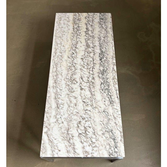 Vintage Coffee Table with Marble Top by Gerard Van Den Berg for T Spectrum, 1960s For Sale - Image 6 of 11