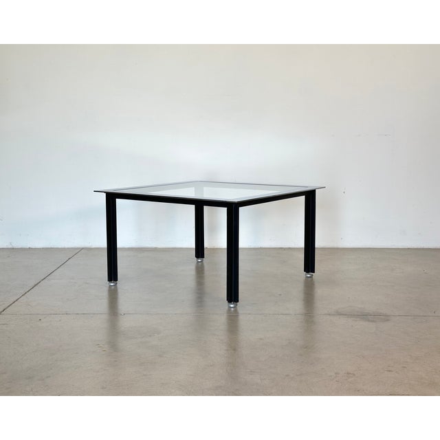 Coffee table designed by Luigi Caccia Dominioni for the Azucena company in the 1950s, painted and chromed steel structure,...