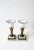 French French Marble Glass Brass Vases, Pair For Sale - Image 3 of 16