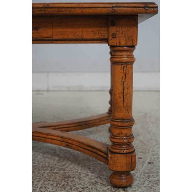 1990s Guy Chaddock Country Distressed Coffee Cocktail Table For Sale - Image 5 of 13