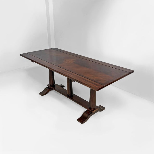Vintage Italian Art Deco Extendable Wooden Console Table, 1970s For Sale - Image 15 of 15