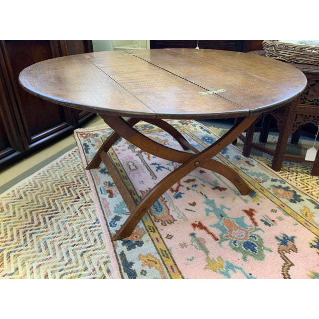 English Late 19th Century Antique Folding Coaching Table For Sale - Image 3 of 12