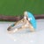 5.5Ct Sleeping Beauty Turquoise Ring With Earth Mined Diamonds in Solid 14k Gold, Size 6.75 For Sale - Image 9 of 9