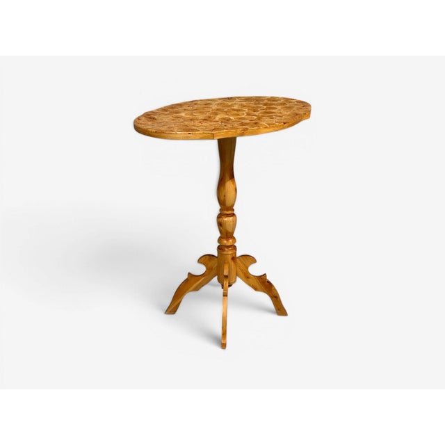 1960s Swedish Modern, Side Table, Pine, Sliced Log, Sweden, 1960s For Sale - Image 5 of 11